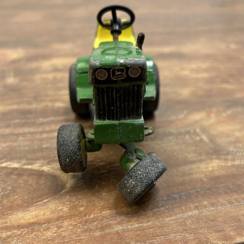 Vintage 1960's 70's Ertl John Deere 140 Lawn Garden Tractor W/ Dump Cart 1:16